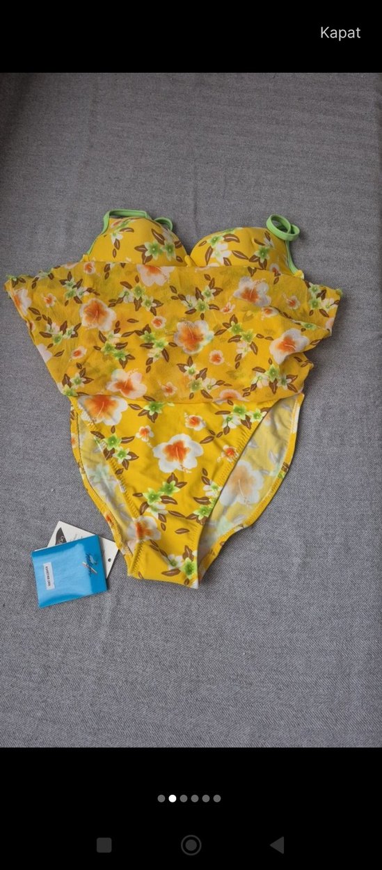 Sarı Çiçek Desenli Bebek Slingi - Görsel 5