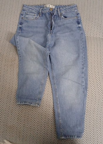 Kadın Bej Midi Denim Jean colıns - Görsel 2
