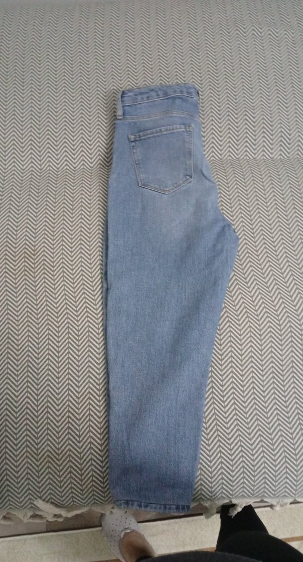 Kadın Bej Midi Denim Jean colıns - Görsel 5