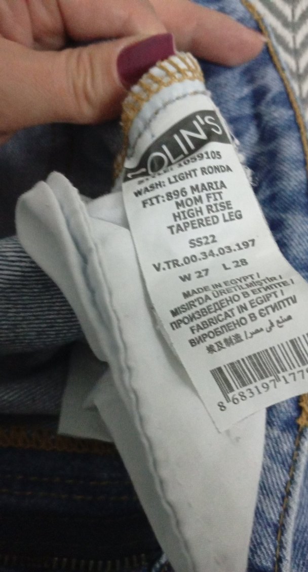 Kadın Bej Midi Denim Jean colıns - Görsel 4