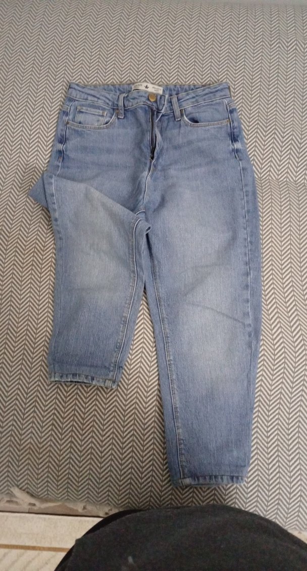 Kadın Bej Midi Denim Jean colıns - Görsel 2