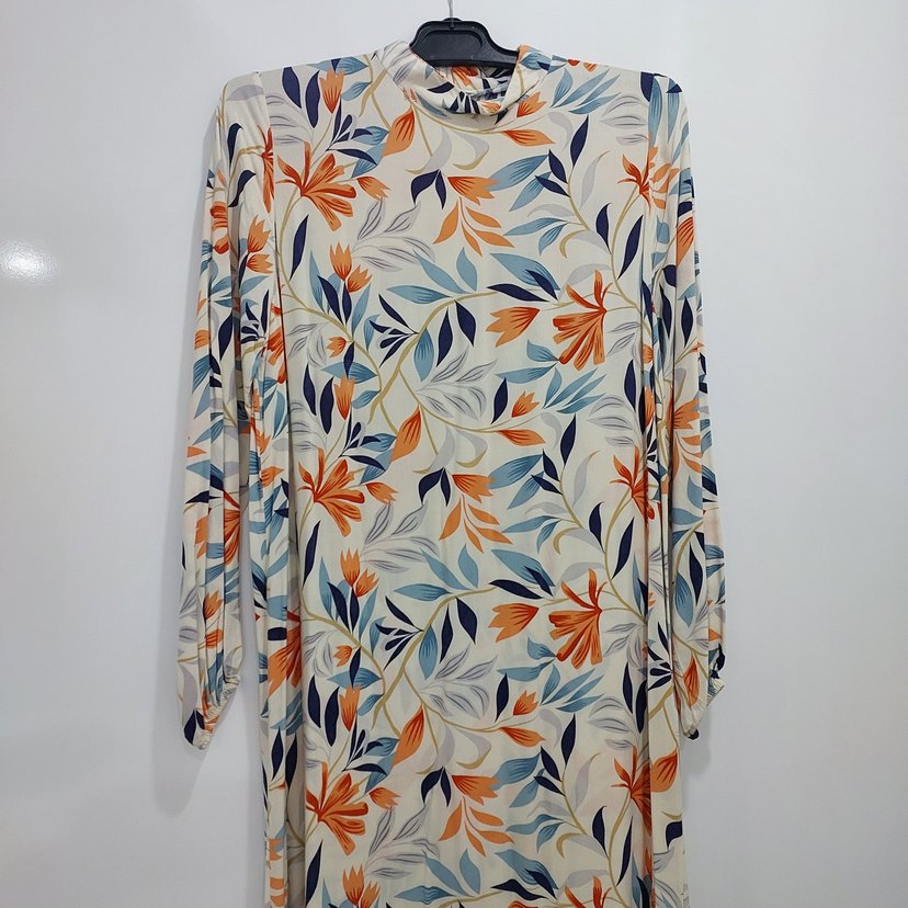 Çiçek Desenli Uzun Bohem Elbise - Görsel 3