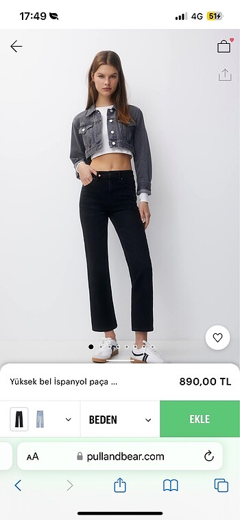 pull and bear straight jean