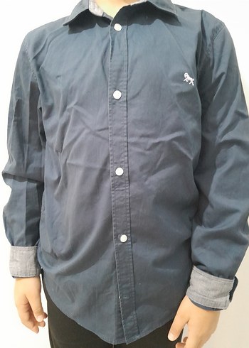 Gri Denim Erkek Çocuk Gömlek