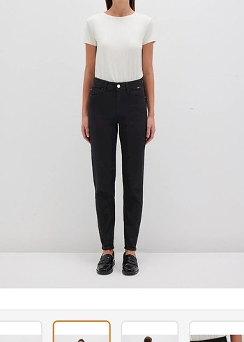 s Beden siyah Renk Siyah Kadın Regular Fit Denim Pantolon