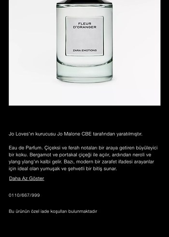 Zara Zara Fleur D'Oranger Kadın Parfümü