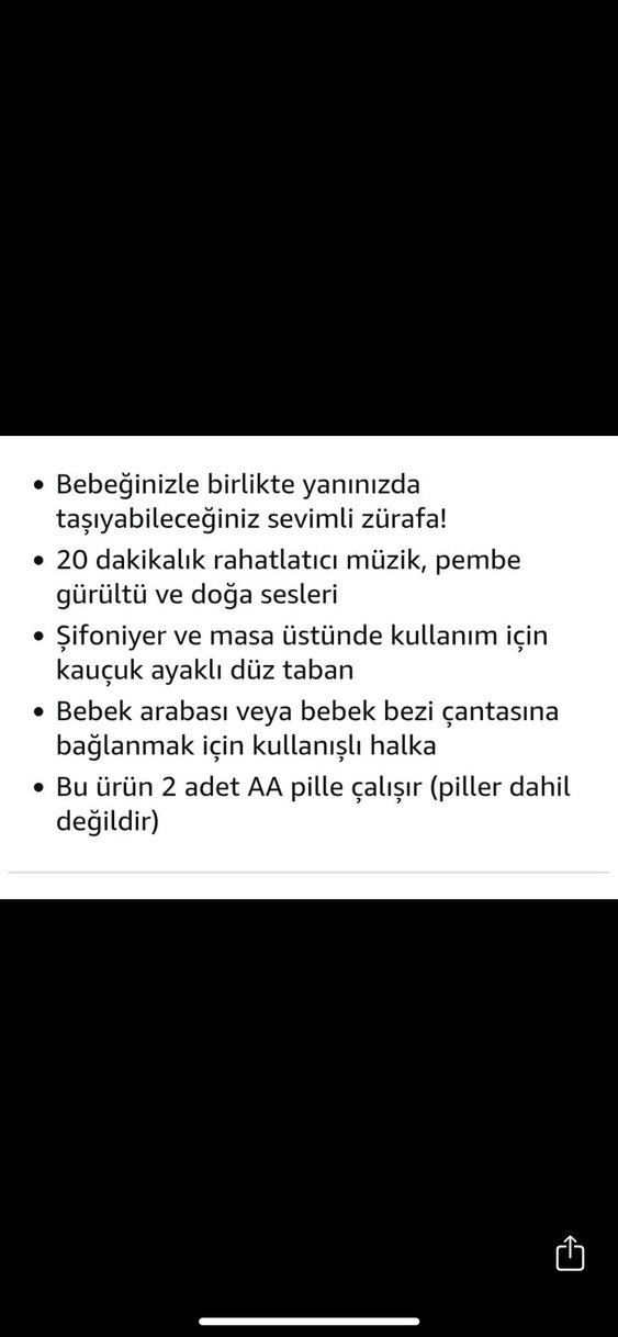 Satıldııı !!! Beyaz Zürafa Müzikli Oyuncak - Görsel 5