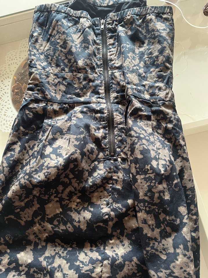 Siyah kahve Straplez Midi Elbise - Görsel 3