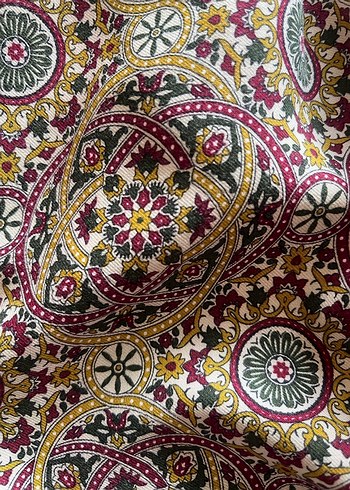 Bohem Desenli V Yakalı Mini Short elbise - Görsel 5