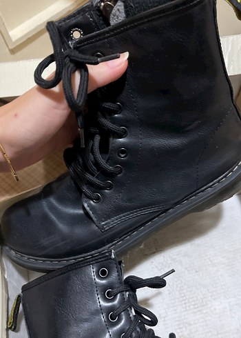 Siyah Deri Bağcıklı bot - Görsel 4