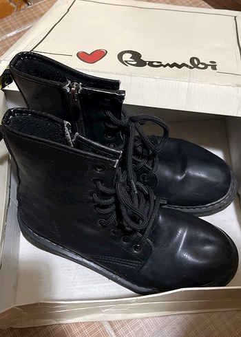 Siyah Deri Bağcıklı bot - Görsel 8