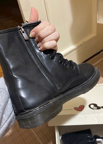 Siyah Deri Bağcıklı bot - Görsel 7