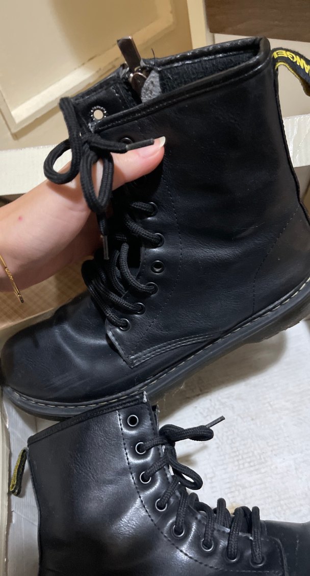 Siyah Deri Bağcıklı bot - Görsel 4