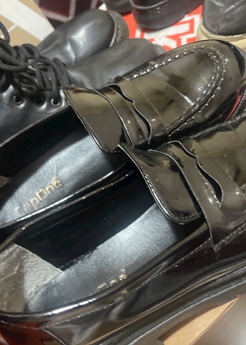 Siyah Rugan Platform Topuklu Kadın Loafer - Görsel 3