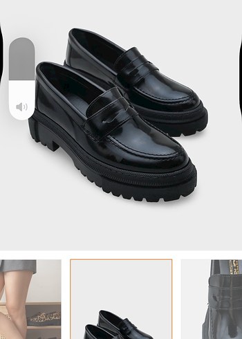 Siyah Rugan Platform Topuklu Kadın Loafer - Görsel 5