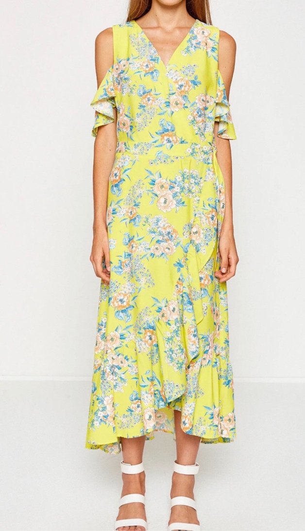 Koton Sarı Fırfırlı Uzun Bohem Elbise - Görsel 2