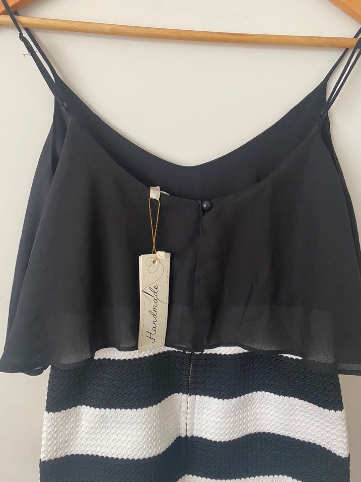 Koton Siyah Askılı Drapeli Mini  Elbise - Görsel 3