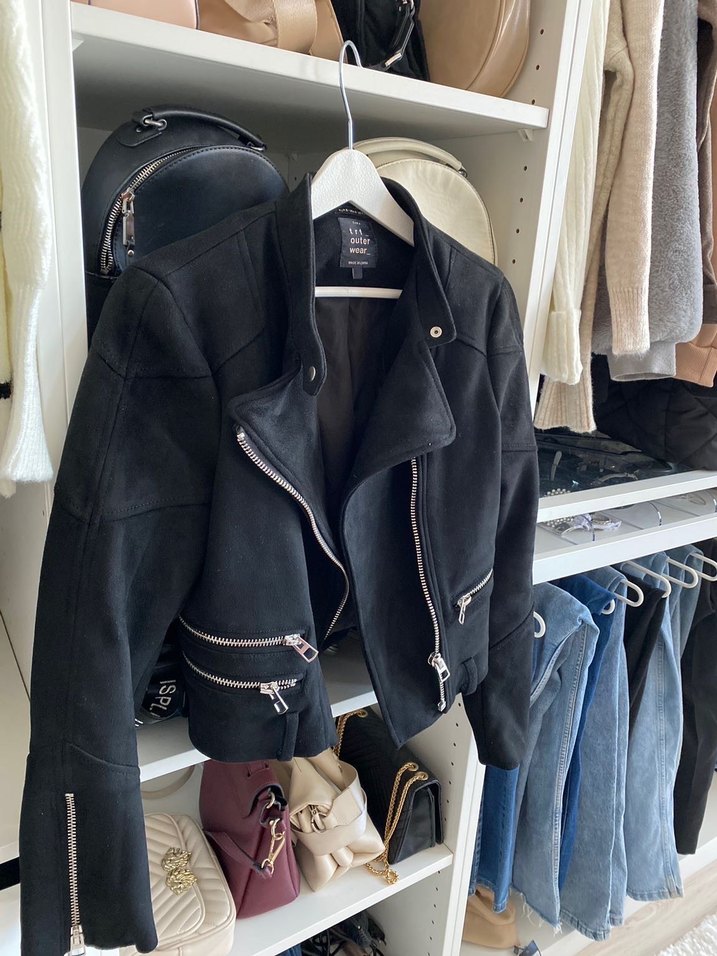 Zara Siyah süet Biker Ceket - Görsel 2