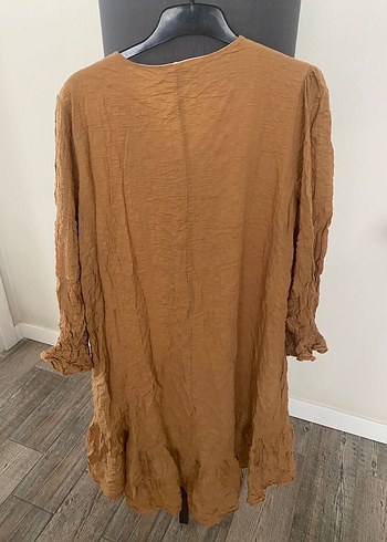 Bej Bol Kesim Elbise - Görsel 3