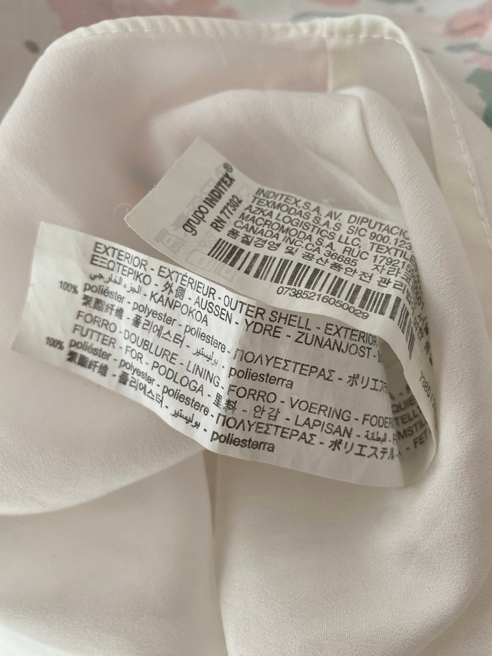 Zara elbise Pembe Çiçekli V Yaka Mini Elbise - Görsel 4