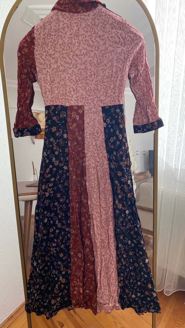 ZaraÇiçek Desenli Uzun Bohem Elbise - Görsel 4