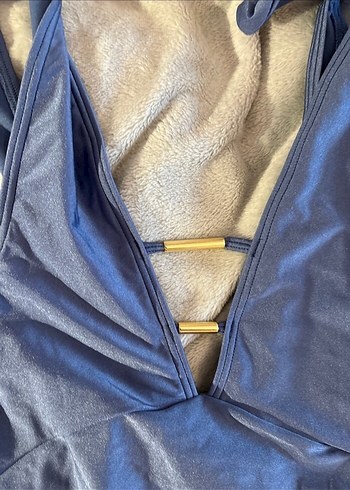 Mavi Strappy Kadın Mayo - Görsel 3