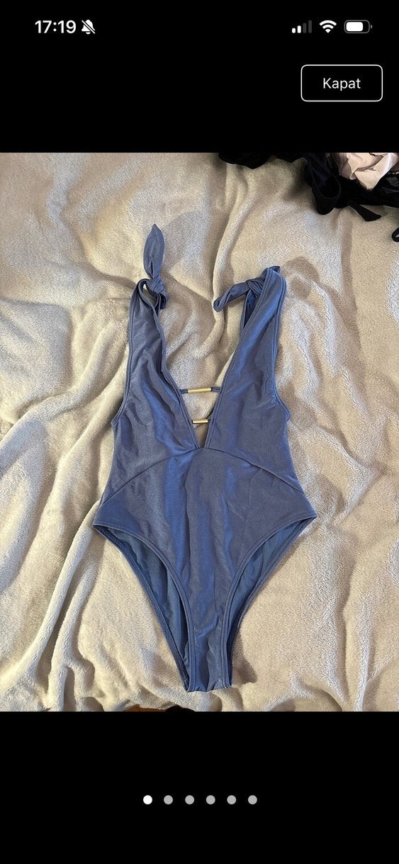 Mavi Strappy Kadın Mayo - Görsel 5