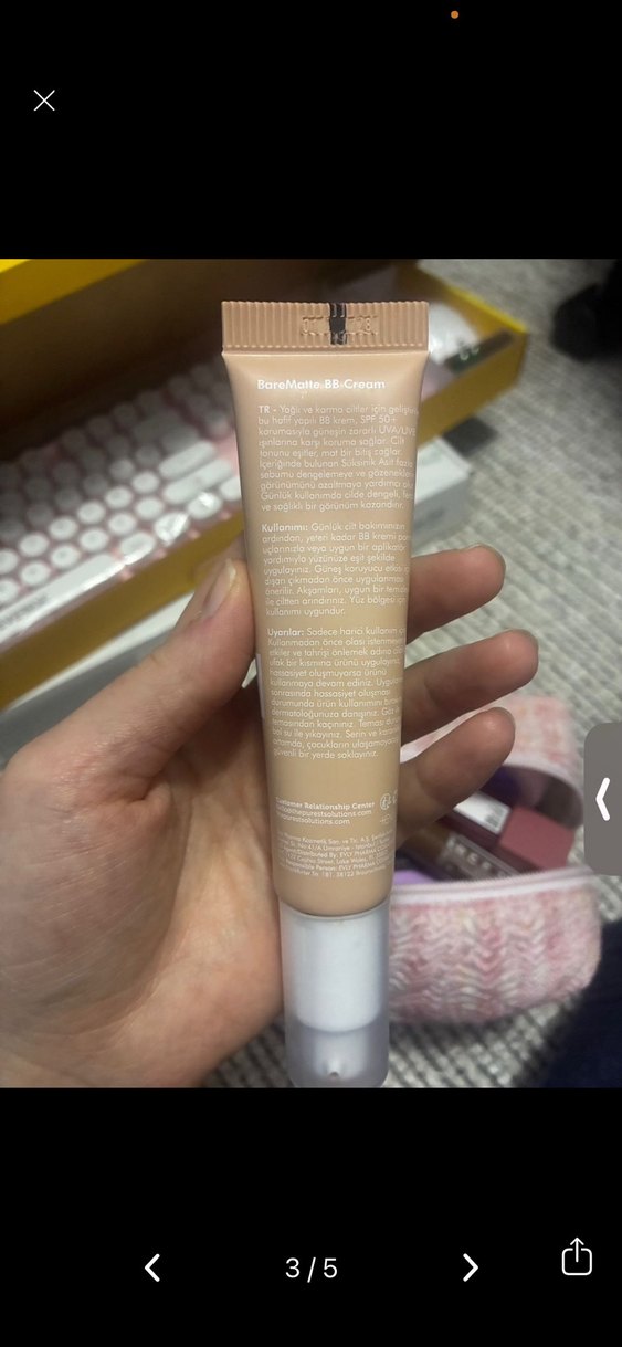 The purest BareMatte BB Krem - Orta ila Koyu Ten - Görsel 3