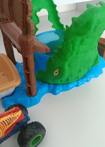  Beden Hot Wheels MonsterTrucks Timsahtan Kaçış Renk Değiştiren Oyun