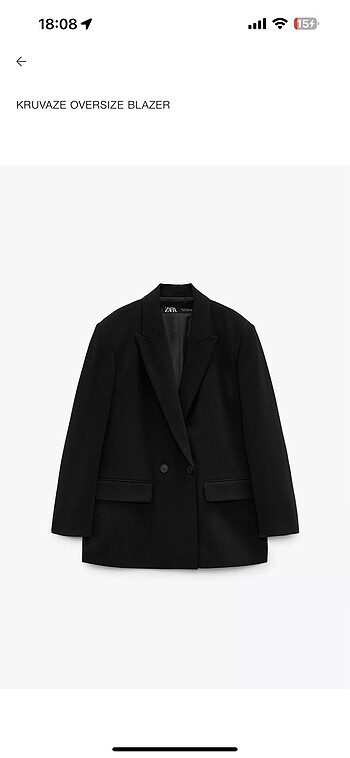 Zara oversize blazer ceket
