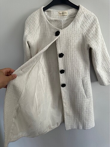 Truvakar kol kırık beyaz ceket - Görsel 3
