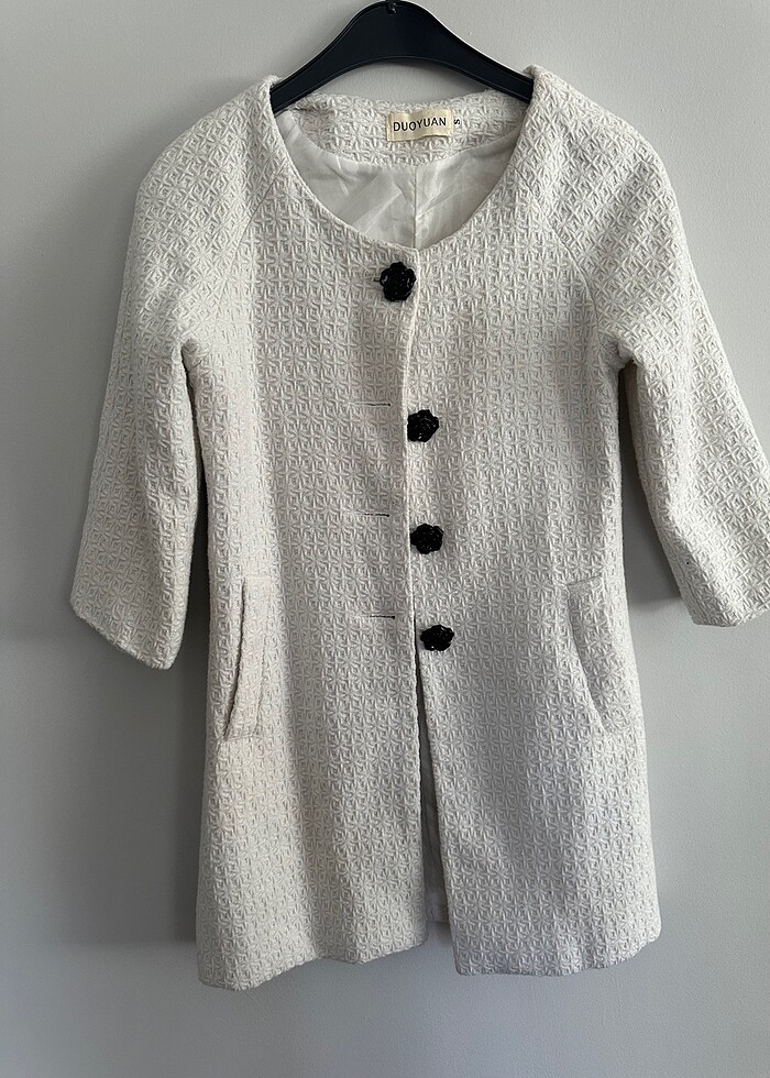 Truvakar kol kırık beyaz ceket - Görsel 2