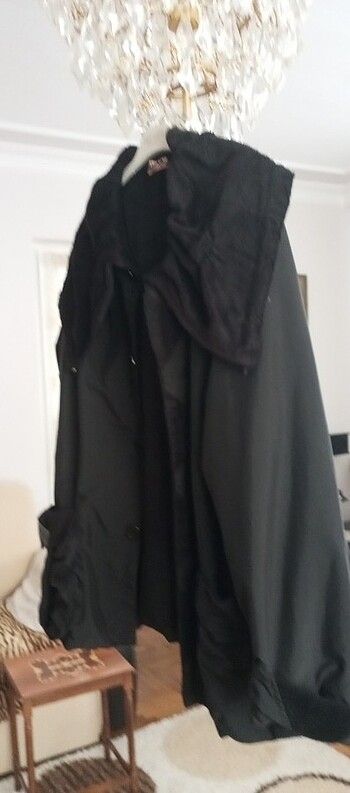 Çok kullanişlı48__50 beden uyumlu. Siyah kaban - Görsel 2