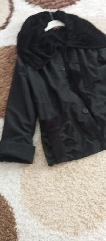 Çok kullanişlı48__50 beden uyumlu. Siyah kaban - Görsel 6