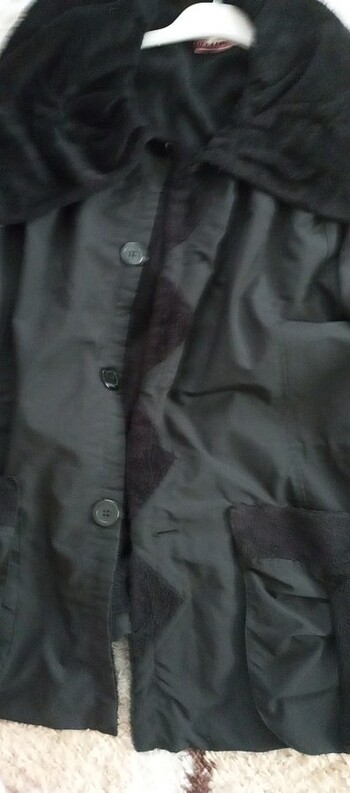 Çok kullanişlı48__50 beden uyumlu. Siyah kaban - Görsel 7