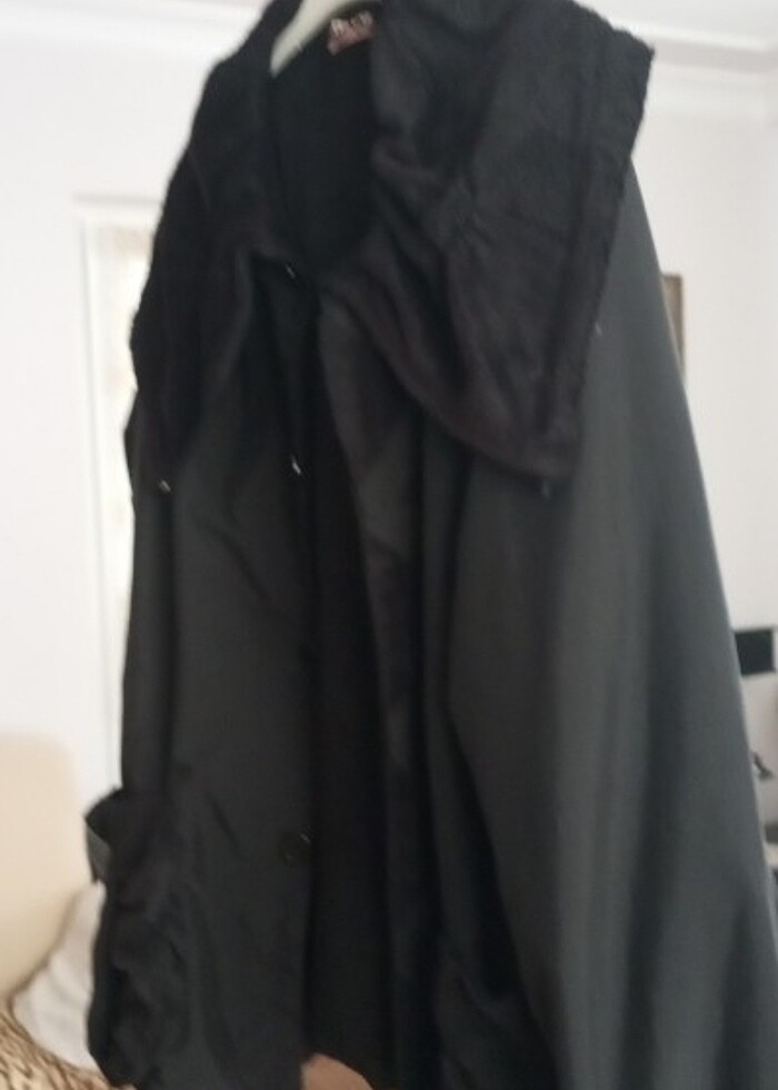 Çok kullanişlı48__50 beden uyumlu. Siyah kaban - Görsel 2
