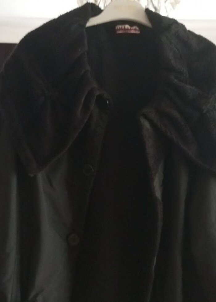 Çok kullanişlı48__50 beden uyumlu. Siyah kaban - Görsel 3