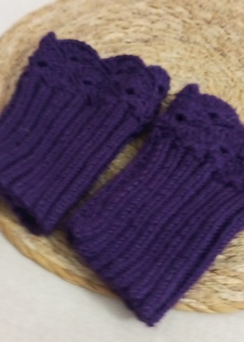 Mor Örgü Bohem Kadın Eldiveni - Görsel 3