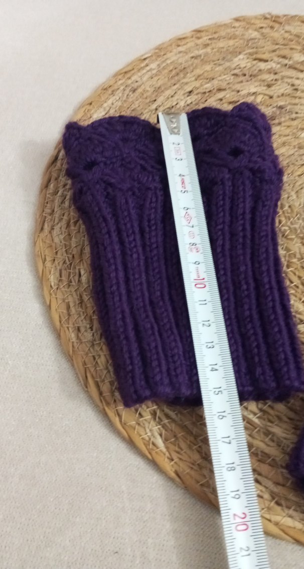 Mor Örgü Bohem Kadın Eldiveni - Görsel 5