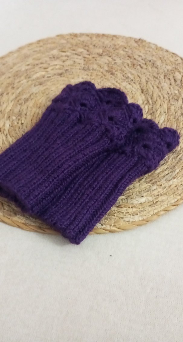 Mor Örgü Bohem Kadın Eldiveni - Görsel 4