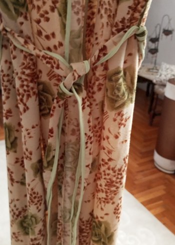 Bohem Desenli Uzun Kadın Tasarım Sabahlık - Görsel 3