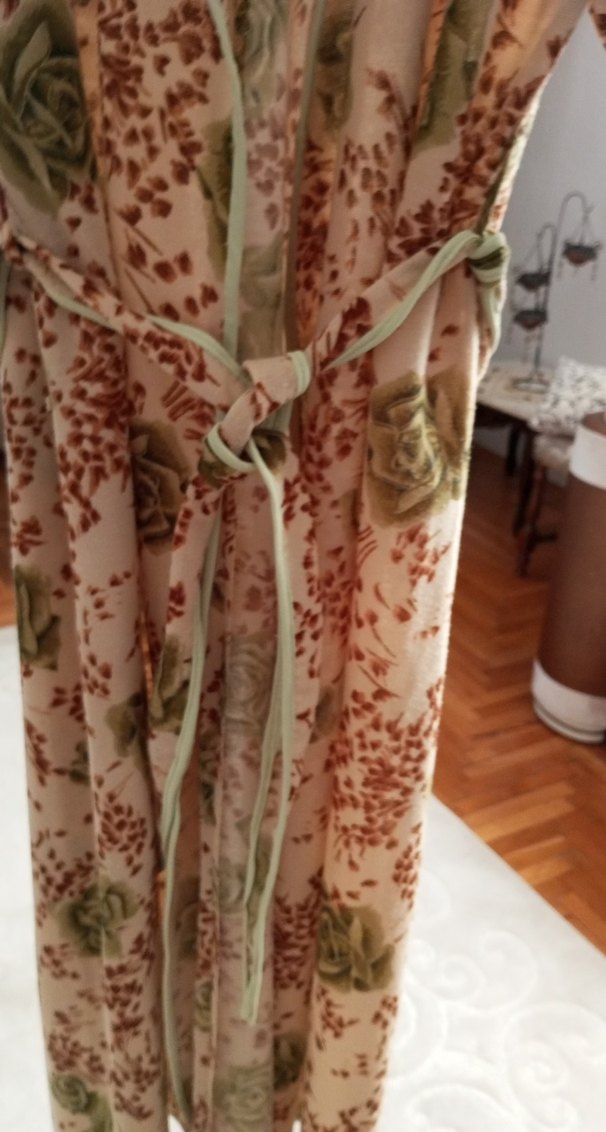 Bohem Desenli Uzun Kadın Tasarım Sabahlık - Görsel 3