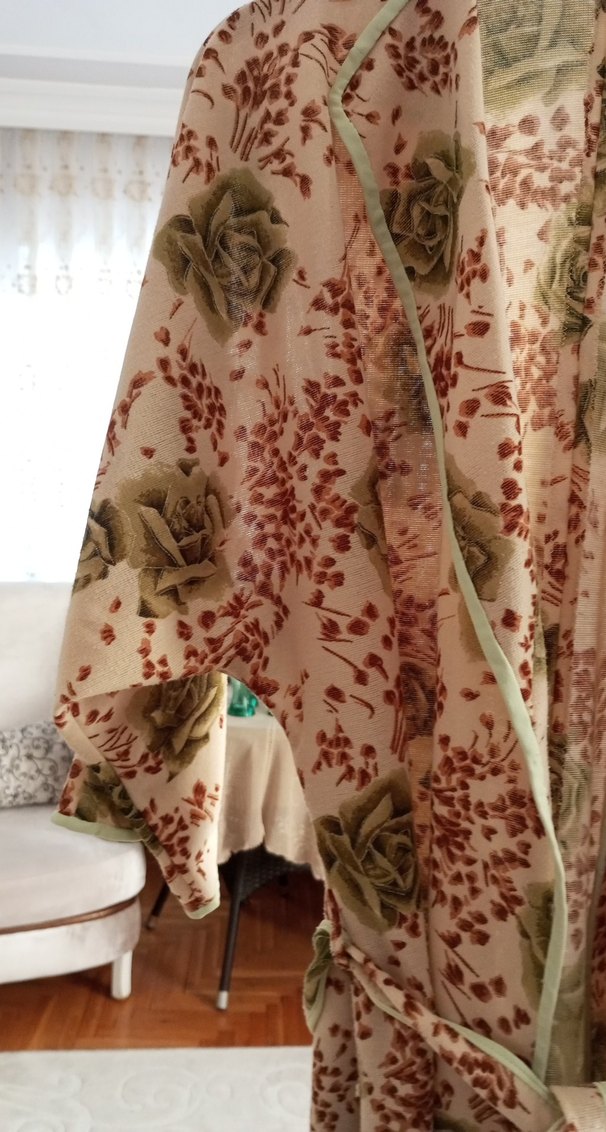 Bohem Desenli Uzun Kadın Tasarım Sabahlık - Görsel 4