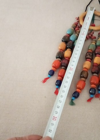 Renkli Ahşap Boncuklu Duvar Süsü - Görsel 2