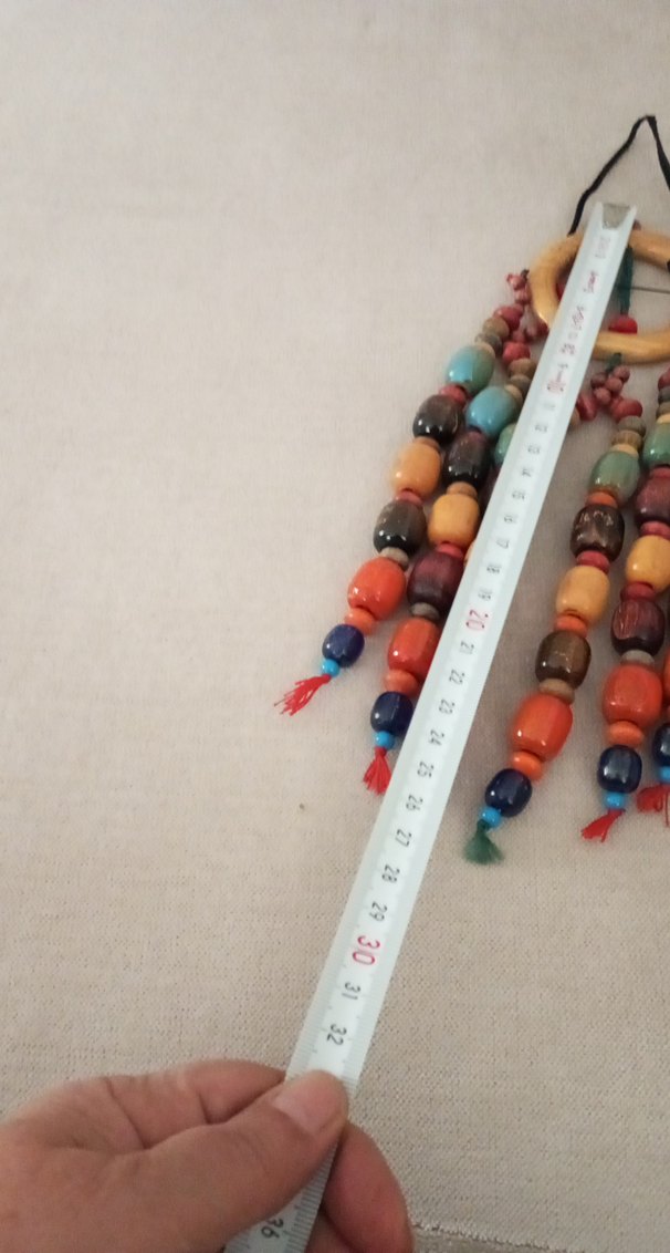 Renkli Ahşap Boncuklu Duvar Süsü - Görsel 2