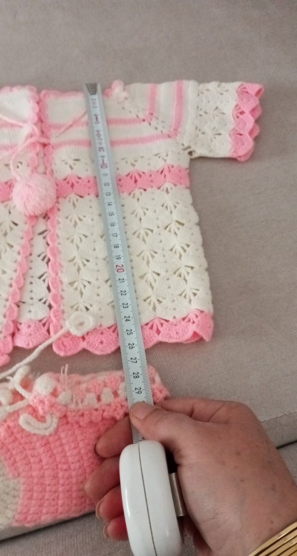 Vintage Nakışlı Pembe Kız Hırkası - Görsel 4