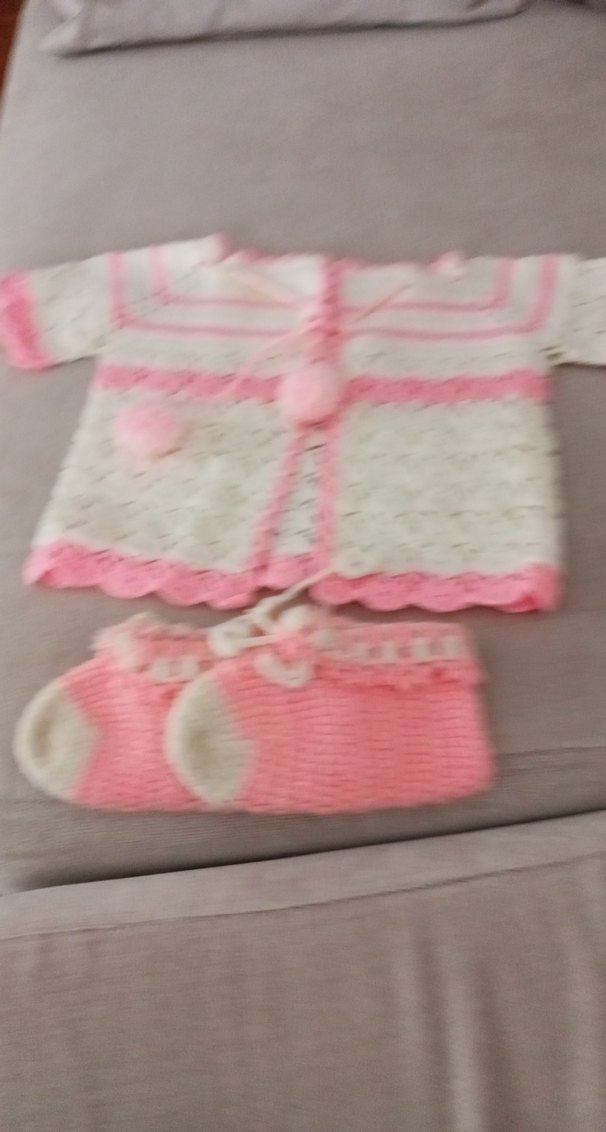 Vintage Nakışlı Pembe Kız Hırkası - Görsel 3