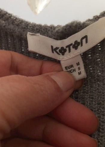 Kadın Gri Uzun Örgü Yün Hırka - Görsel 4