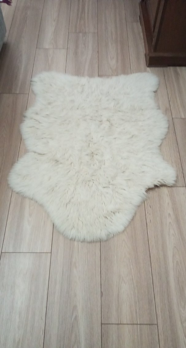 Beyaz Bohem Tarzı Peluş Halı - Görsel 2