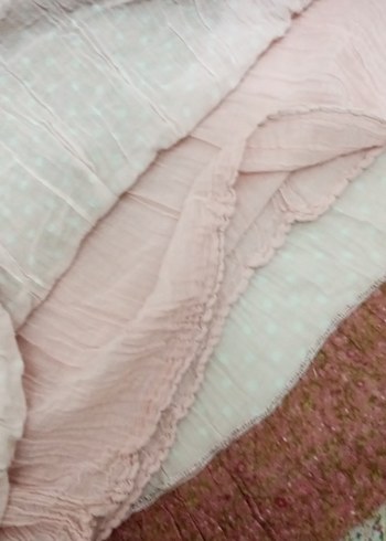 Bohem Çok Renkli Şile bezi elbise astarlı . - Görsel 10